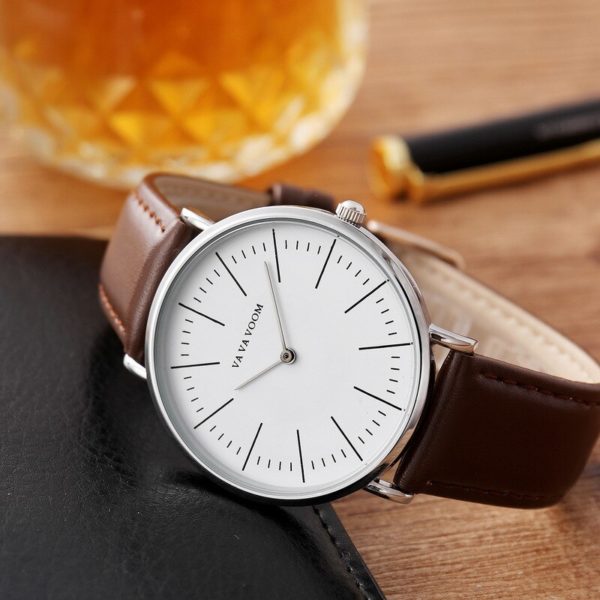 Купить Men's Belt Quartz Watch Simple and Versatile Student Korean Fashion Big Dial Luxury High-end Waterproof Sports Watch WA71 цена вас порадует