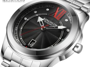 Купить KINGNUOS  2020 fashionable men's leisure Roman digital steel band waterproof watch calendar with diamond belt Watch цена вас порадует