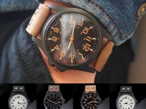 Купить Fashion Men's Watch Date Arabic Numerals Dial Faux Leather Band Sport Quartz Wrist Watch montre homme цена вас порадует