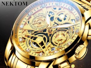 Купить 2021 Men Mechanical Watches Design Best Selling Men Fashion Watch Stainless Steel Men Waterproof Watch Quartz Mechanical 2 in 1 цена вас порадует