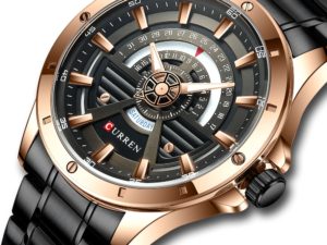 Купить CURREN Luxury Black Golden Men Quartz Watch Stainless Steel Waterproof Mens Wristwatch Casual Sports Watches Luminous Date Clock цена вас порадует