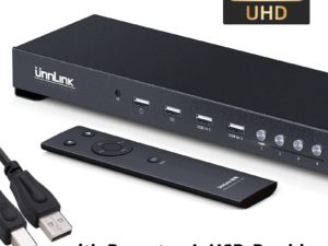 Купить Unnlink HDMI-compatible KVM Switch 4K 30Hz 2K 1080P 60Hz 4 PCs Computer Share 4 PCs USB Ports for Monitor Printer Keyboard Mouse цена вас порадует
