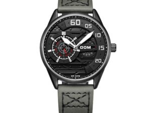 Купить DOM Fashion Business Mens Automatic Watch Leather Waterproof Creative Watch Mens Luxury Sport Watches Man Quartz Wristwatch цена вас порадует