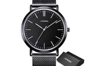 Купить Sinobi Unisex Fashion Ultra Thin Watches Simple Men Business Stainless Steel Mesh Belt Quartz Watch Lady Clock Relogio Masculino цена вас порадует