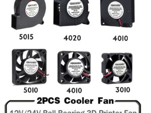 Купить 2PCS Ball Bearing 5015/4010/4020/3010/5010 12V&24V Cooling Turbo Fan Brushless 3D Printer Parts 2PinDC Cooler Blower Part Fans цена вас порадует