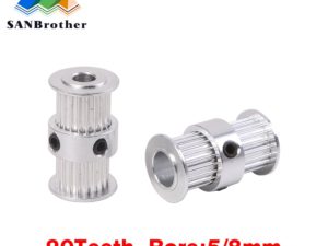 Купить GT2 pulley type double head GT2 20 teeth 9mm width bore 5 & 8mm timing pulley for GT2 Timing belt 3D printer part gear цена вас порадует