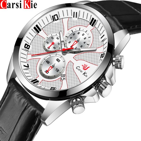 Купить Carsikie Luxury Designer Wrist Watch Gift for Man Stainless Steel Business Date Clock Waterproof Relogio Male Quartz Wristwatch цена вас порадует