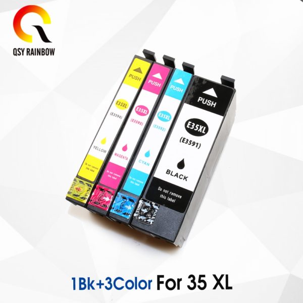 Купить 1 Set - 35 XL 4 Pack Ink Cartridges Compatible for WorkForce Pro WF-4740DTWF WF-4730DTW WF-4720DW WF-4725DW Printer 4.0 цена вас порадует