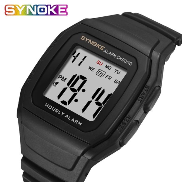 Купить SYNOKE Men's Watches Relogio Masculino Multi Functional Sports Electronic Watch Men Waterproof Women Square Brand Luxury Band цена вас порадует