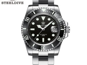 Купить SD1953 Black Ceramic Bezel 41mm Steeldive 30ATM Water Resistant NH35 Automatic Mens Dive Watch Reloj цена вас порадует