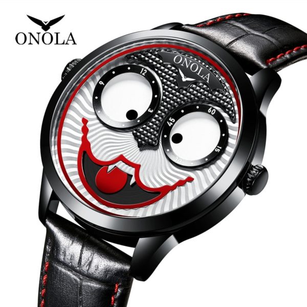 Купить Russian clown ONOLA men's watch men's quartz watch non-mechanical watch belt цена вас порадует