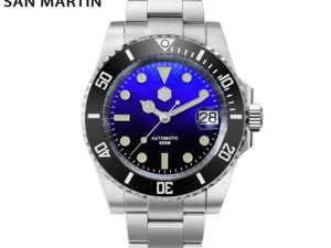 Купить San Martin Diver Water Ghost MOP 60Bar Helium Device Luxury Sapphire Men Automatic Mechanical Watch Ceramic Bezel Lume Date цена вас порадует
