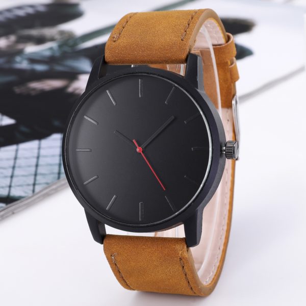 Купить High-grade fashionable and casual men's watch fashion business quartz watch abrasive leather belt Watch064 цена вас порадует