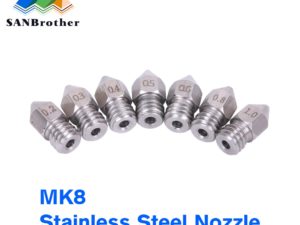 Купить 3D Printer Threaded Stainless Steel MK8 Nozzle M6 0.2 0.3 0.4 0.5 0.6mm for 1.75mm Filament for CR10 CR-10S Ender 3 Ender 5 цена вас порадует
