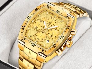 Купить Relogio Masculino 2021 WWOOR New Watches Mens Luxury Full Gold Stainless Steel Quartz Waterproof Military Chronograph Wristwatch цена вас порадует