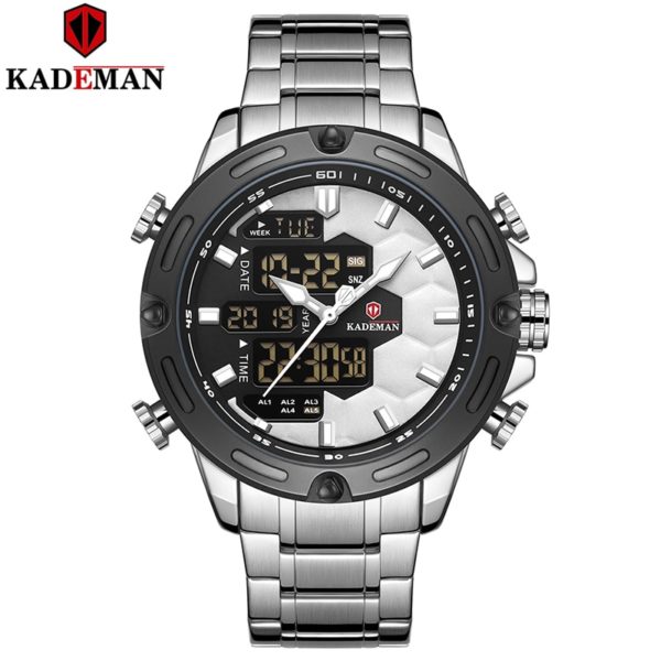 Купить Male Business Watch Retro Design Clock Stainless Steel Band Relogio Silver Digital Quartz Wristwatch Luxury Men's Watches Saat цена вас порадует