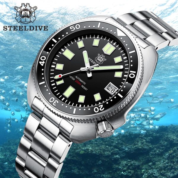 Купить SD1970 Steeldive Brand 44MM Men NH35 Dive Watch with Ceramic Bezel цена вас порадует