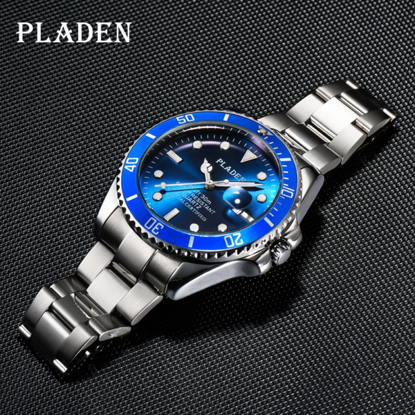 Купить PLADEN Top Brands Men's Watches Relojes Luminous Stainless Steel Watch Waterproof Luxury Brand Young Style Men's Quartz Watch цена вас порадует