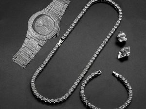 Купить Iced Out Watch for Men Women Necklace Bracelet 1Row Rhinestone Choker Bling Crystal Tennis Chain for Men Jewelry Hip Hop Watches цена вас порадует