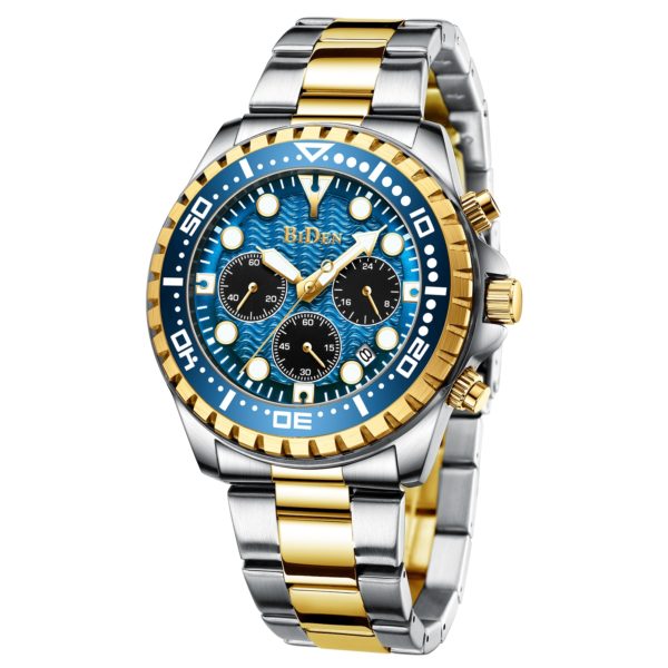 Купить BIDEN 2021 Men Watch Luxury Top Brand Sport Chronograph Watches Men Waterproof Full Steel Quartz Clock Watches Relogio Masculino цена вас порадует