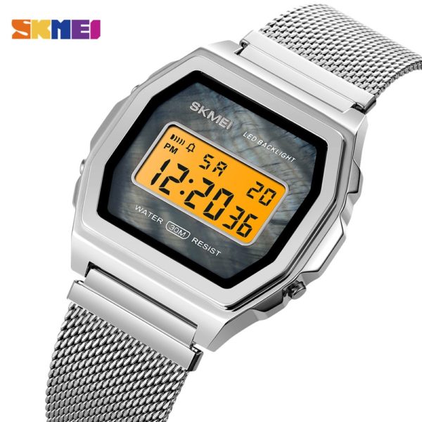 Купить SKMEI Fashion Japan Digital movement Sport Watch Men 3Bar Waterproof Watches Stainless Steel Strap Clock Watch reloj hombre 1806 цена вас порадует