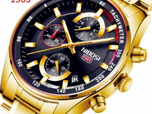 Купить NIBOSI Fashion Mens Watches Top Brand Luxury Wrist Watch Quartz Clock Gold Watch Men Chronograph Waterproof Relogio Masculino цена вас порадует
