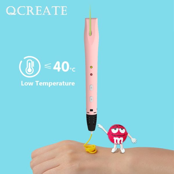 Купить QCREATE Low Temperature 3D Printing Pen QW01-14S Includes 20 Colors 100 Meters 1.75mm PCL Filament 3D Printer Pens Kids Gifts цена вас порадует