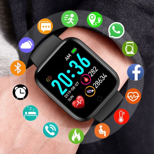 Купить Smart Electronic Watch Couple Watch Y68 Smart Watch Blood Pressure Heart Rate Monitor Sleep Tracker Watch Men Kids Hours Hodinky цена вас порадует