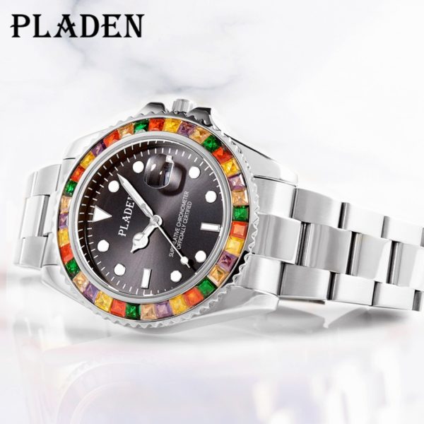 Купить PLADEN Watches For Men Luxury Top Brand Quartz Male Chronograph Sport Watch Business Diving Casual Fashion Clock Dropshipping цена вас порадует