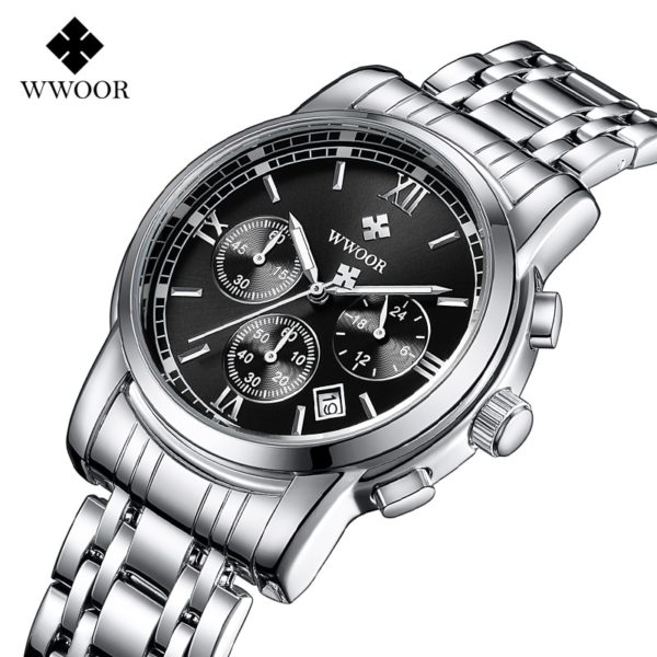 Купить WWOOR 2021 New Sport Men Chronograph Watches Top Brand Luxury Quartz Wrist Watch Man Business Waterproof Clock Relogio Masculino цена вас порадует