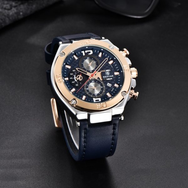 Купить BENYAR-new Luxury Brand Men's Quartz Business Watch Fashion Casual Chronograph Men's Sports Waterproof Watch Relogio Masculino цена вас порадует