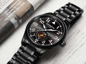 Купить CARNIVAL Men's Self-Wind Tourbillon Mechanical Watches Luxury Waterproof Automatic Skeleton Watch Men Relojes Hombre 2018 8810G цена вас порадует