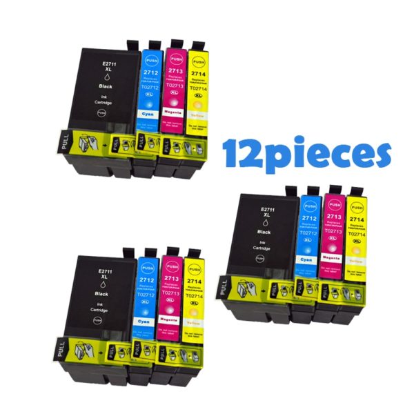 Купить 12pcs T2711 For Epson ink cartridges T2711 T2712 T2713 T2714 for Epson WorkForce WF-7110 WF-7610 WF-7620 WF-3620 WF-3640 printer цена вас порадует