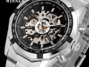 Купить WINNER Men's Watch Wristwatch Automatic Fashion Dress Silver With Stainless Steel Band Smart Hand Wind Bracelet Pagani Design цена вас порадует