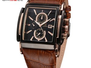 Купить BADACE Brand Leather Strap Mens Watches Hours Casual Square Clock Japan Movt Quartz Men Watch Luxury Business Wrist Watch 2098 цена вас порадует