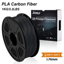 Купить SUNLU PLA Carbon Fiber 1kg 1.75mm 3D Printer Filament 1.75mm (2.2lb) Tolerance+/-0.02mm For Kids Design for Highly tough print цена вас порадует