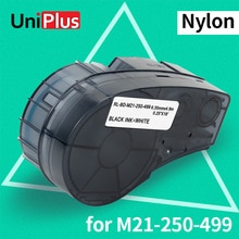 Купить UniPlus Compatible M21-250-499 Nylon Label Tapes for Brady BMP21 PLUS LAB Label Printer 0.25" Width Black on White M21 250 499 цена вас порадует