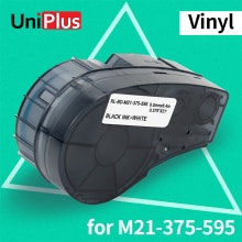 Купить UniPlus M21-375-595 WT Label Tapes Vinyl Replacement Brady Tapes M21 375 595 Black on White 0.375" for Brady BMP21 PLUS Printer цена вас порадует